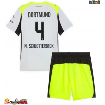 Camisa de Futebol Borussia Dortmund Nico Schlotterbeck #4 Equipamento Secundário Infantil 2025-26 Manga Curta (+ Calças curtas)